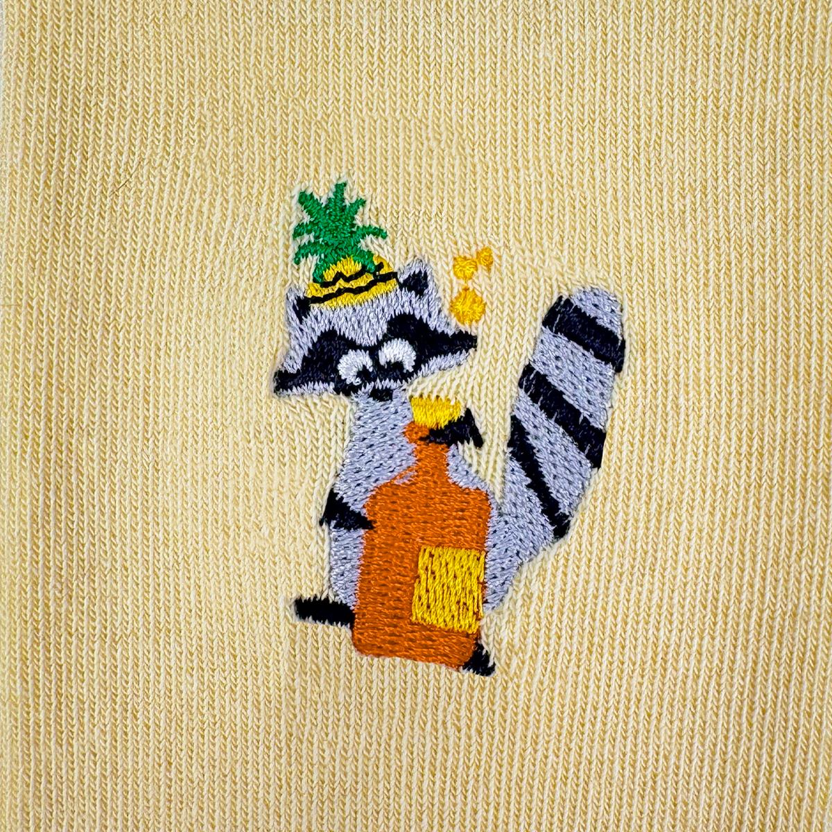 an rhum ba chaussettes fantaisie coton bio josette & tic détail broderie