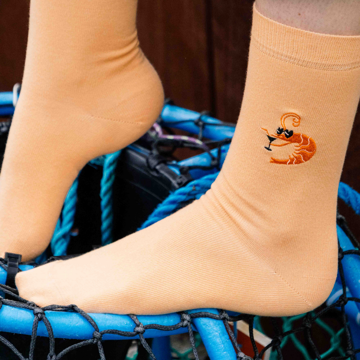 crevette cocktail chaussettes fantaisie coton bio josette & tic lifestyle 2