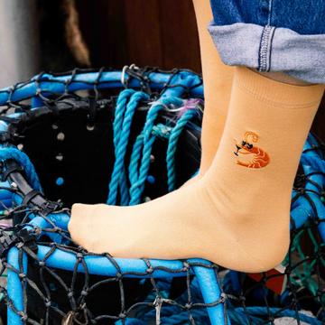 crevette cocktail chaussettes fantaisie coton bio josette & tic lifestyle 1