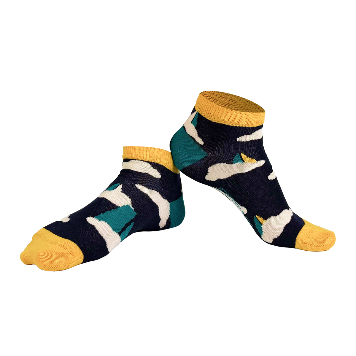 mais t'es où mais t'es pas là courtes chaussettes fantaisie coton bio josette & tic ghost