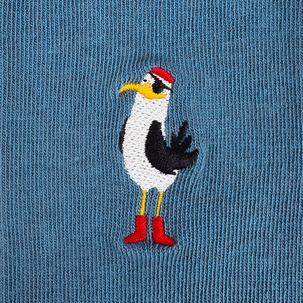 nom d'un goéland chaussettes fantaisie coton bio josette & tic détail broderie