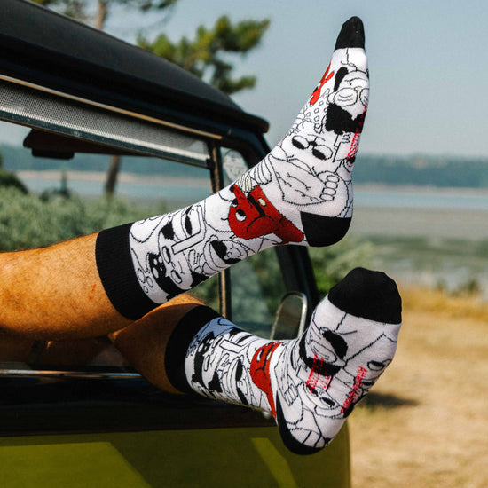 attention de déborder chaussettes fantaisie coton bio josette & tic