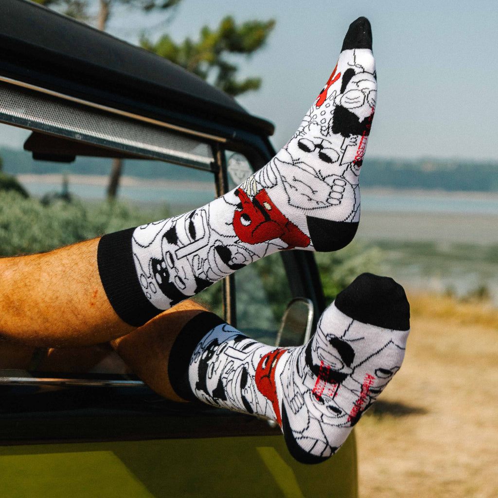 attention de déborder chaussettes fantaisie coton bio josette & tic
