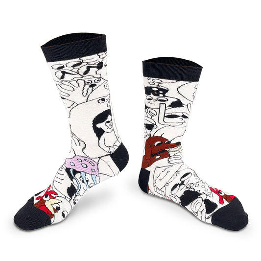 attention de déborder chaussettes fantaisie coton bio josette & tic