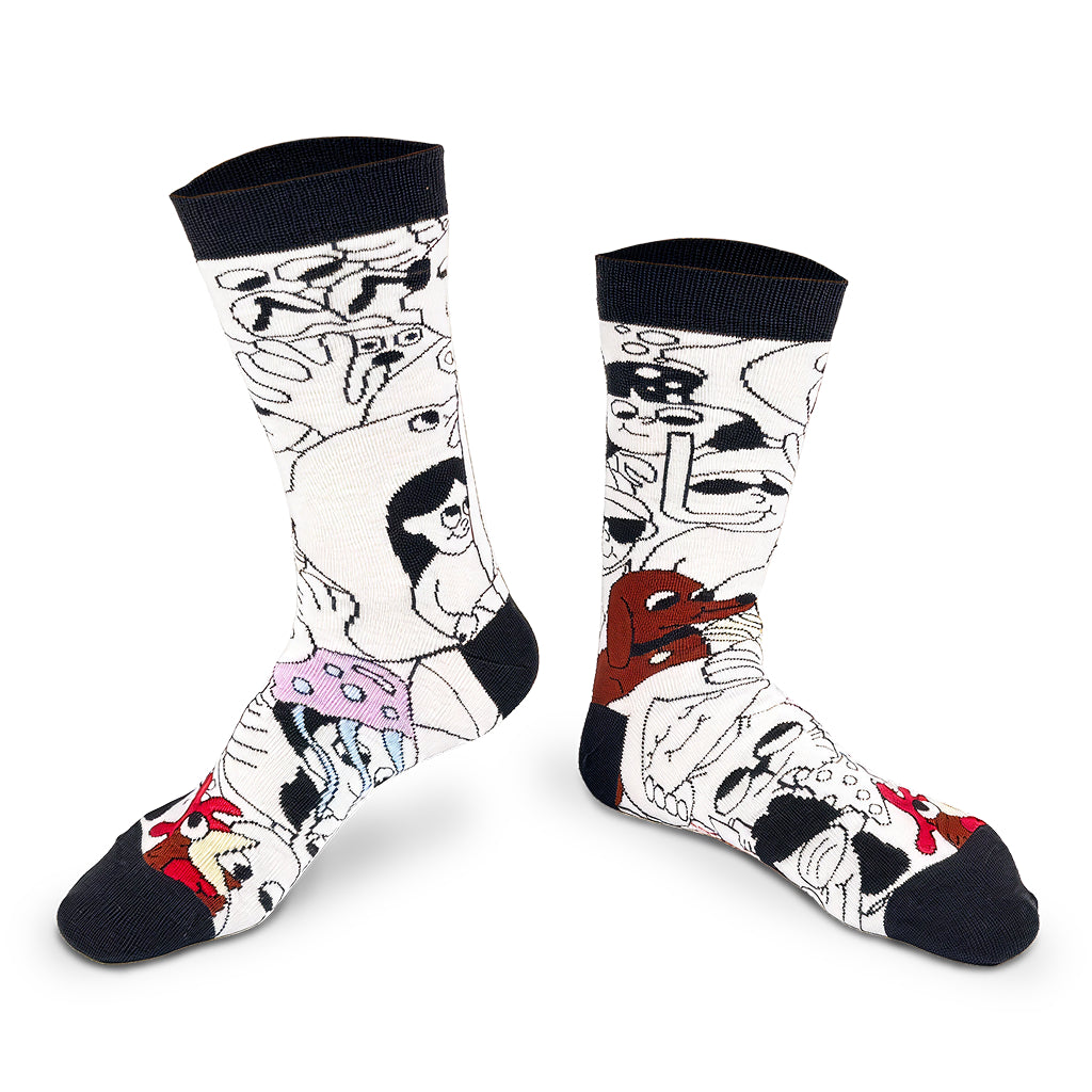 attention de déborder chaussettes fantaisie coton bio josette & tic