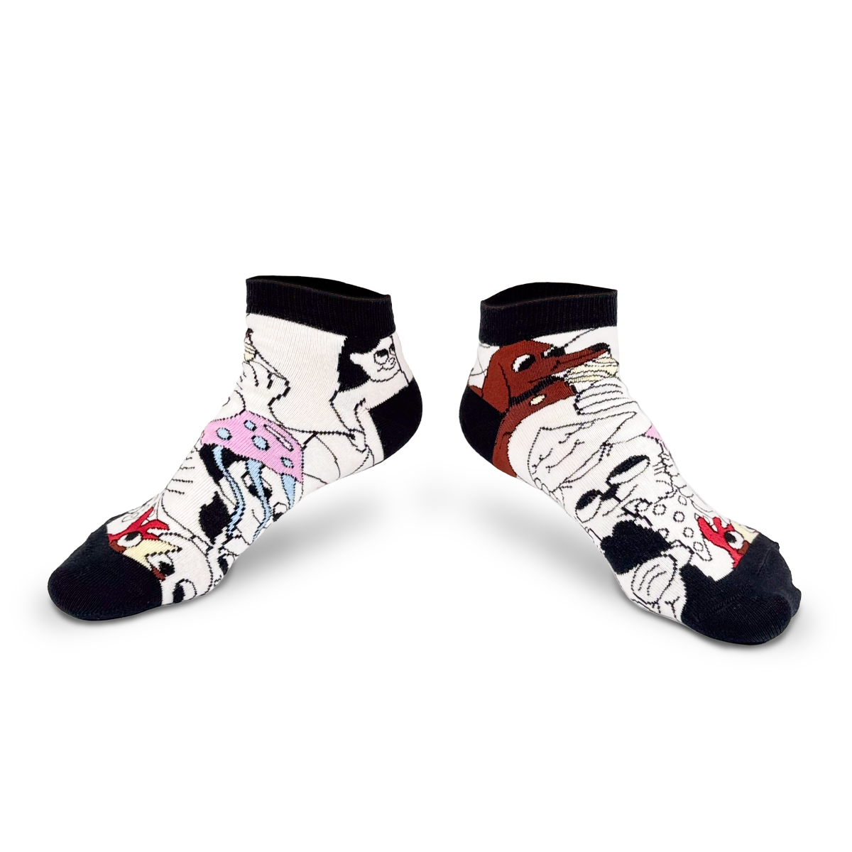 attention de déborder courtes ghost chaussettes fantaisie coton bio josette & tic