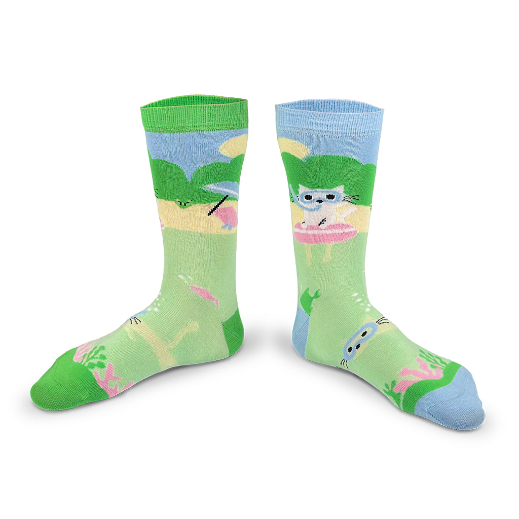 chat baigne chaussettes fantaisie coton bio josette & tic ghost