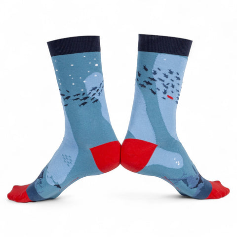 Chaussettes fantaisie A CONTRE COURANT Coton bio 1