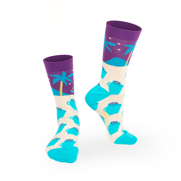 Chaussettes fantaisie ALI J’EN SUIS BABA Coton bio 1