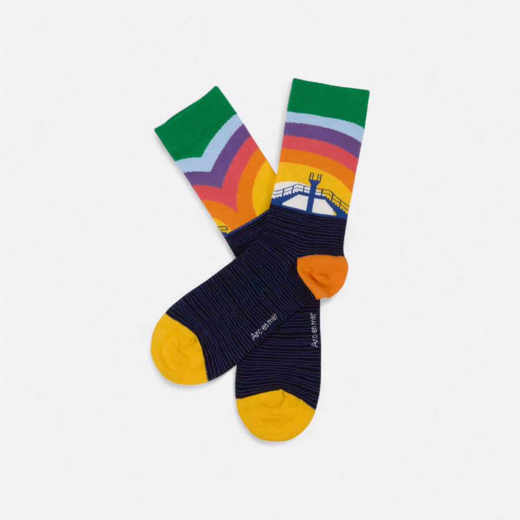 Chaussettes fantaisie ARC EN MER Coton bio 1