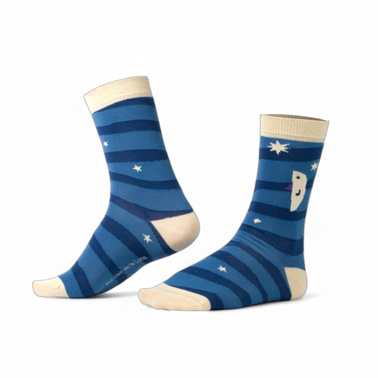 Chaussettes fantaisie AU CLAIR DE LA LUNE Coton bio 2