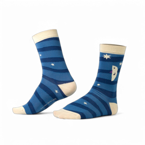 Chaussettes fantaisie AU CLAIR DE LA LUNE Coton bio 2