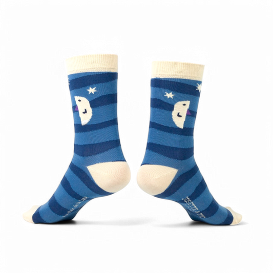 Chaussettes fantaisie AU CLAIR DE LA LUNE Coton bio 1