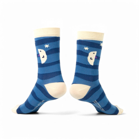 Chaussettes fantaisie AU CLAIR DE LA LUNE Coton bio 1