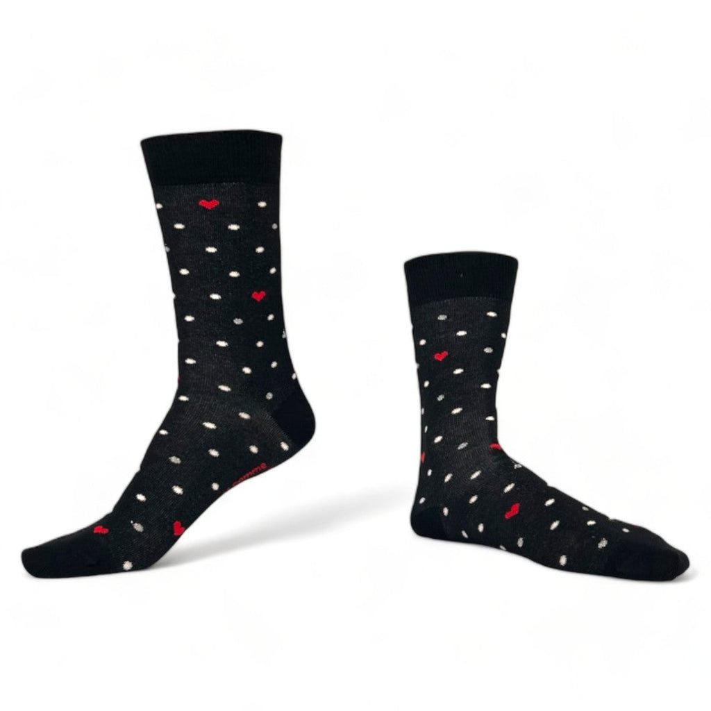 Chaussettes fantaisie AVOIR LE COEUR GROS COMME UN PETIT POIS Coton bio 1