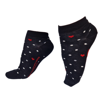 Chaussettes fantaisie AVOIR LE COEUR GROS COMME UN PETIT POIS COURTES Coton bio 1