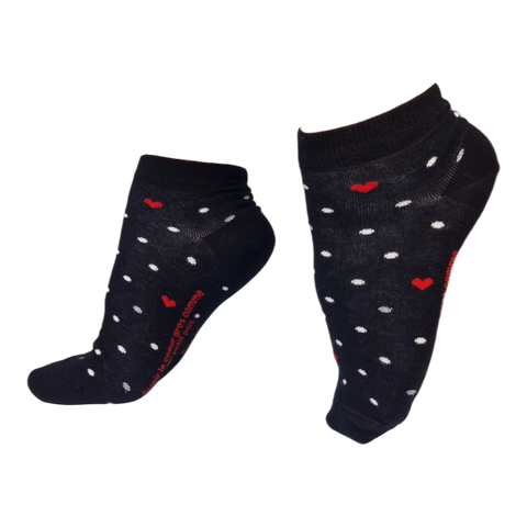 Chaussettes fantaisie AVOIR LE COEUR GROS COMME UN PETIT POIS COURTES Coton bio 1