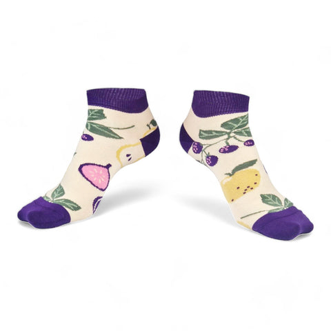 Chaussettes fantaisie BALADE GOURMANDE COURTES Coton bio 1