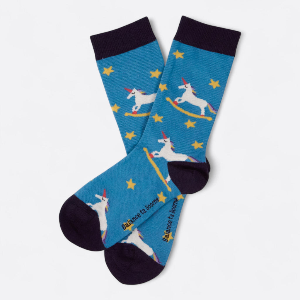 Chaussettes fantaisie BALANCE TA LICORNE Coton bio 1