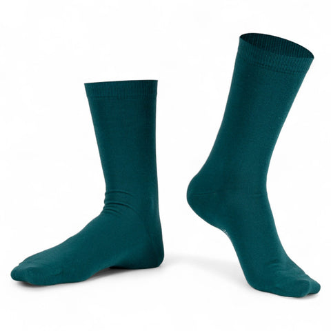 Chaussettes fantaisie BLEU COLVERT Coton bio 1