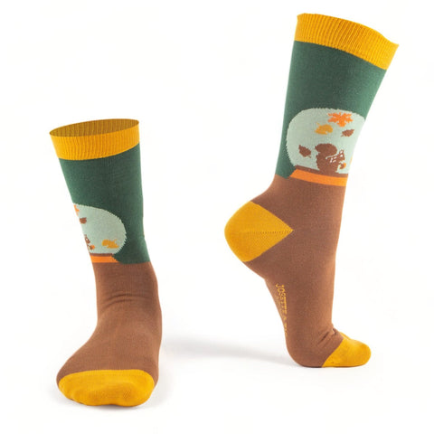 Chaussettes fantaisie BOULE À FEUILLES BAMBINS Coton bio 1