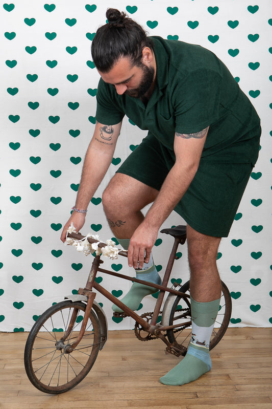 Chaussettes fantaisie CARGO SUR L’EAU Coton bio 2