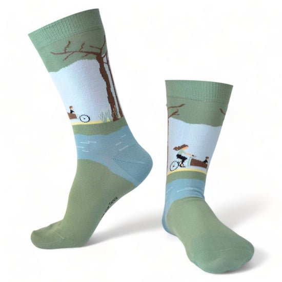 Chaussettes fantaisie CARGO SUR L’EAU Coton bio 1