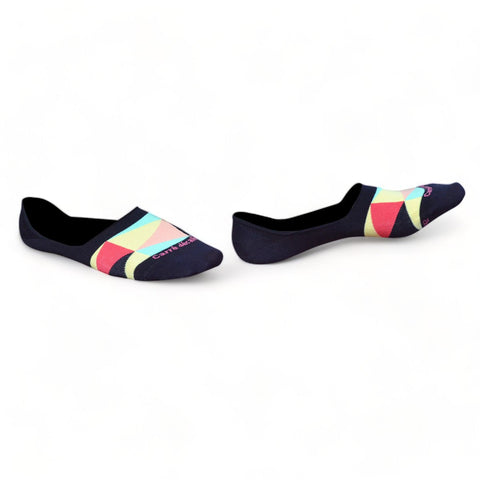 Chaussettes fantaisie CARRE DECALE INVISIBLES Coton bio 1