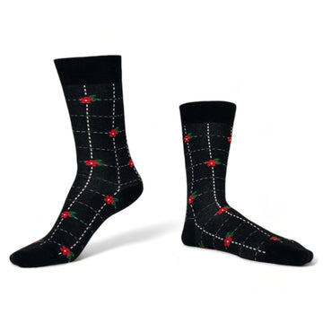 Chaussettes fantaisie CARRÉ FLEURI Coton bio 1