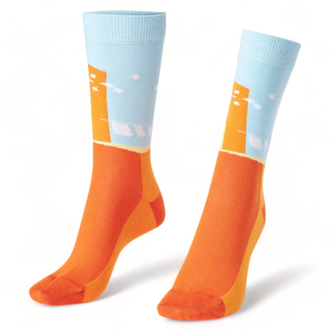 Chaussettes fantaisie CARRÉ VOLANT Coton bio 1