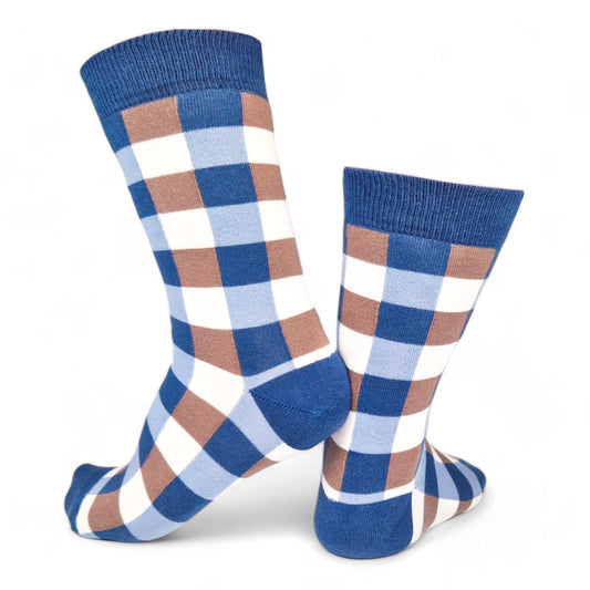 Chaussettes fantaisie CARREAUX FILET Coton bio 1