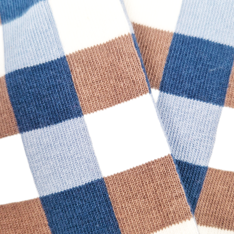 Chaussettes fantaisie CARREAUX FILET Coton bio 4
