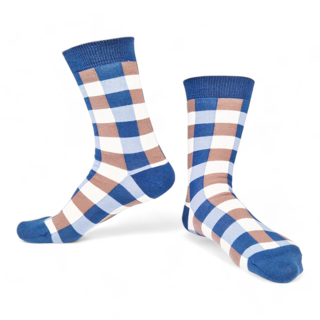 Chaussettes fantaisie CARREAUX FILET Coton bio 2