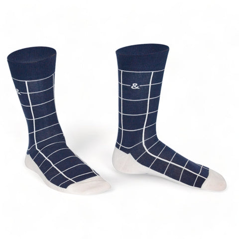 Chaussettes fantaisie CARREAUX LOUP Coton bio 1