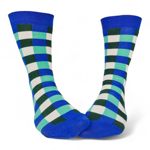 Chaussettes fantaisie CARREAUX REPTILES Coton bio 2