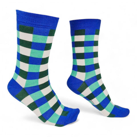 Chaussettes fantaisie CARREAUX REPTILES Coton bio 1