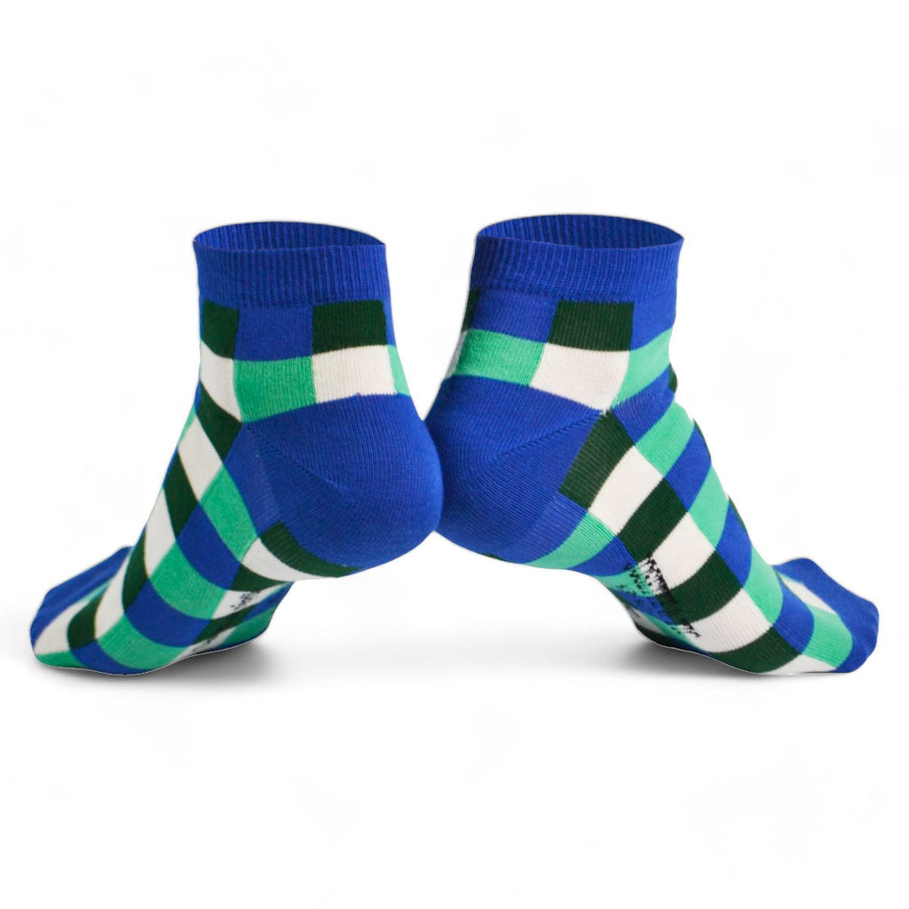 Chaussettes fantaisie CARREAUX REPTILES COURTES Coton bio 1