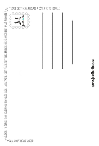 Chaussettes fantaisie Carte postale - Josette à Saint-Malibu Coton bio 2