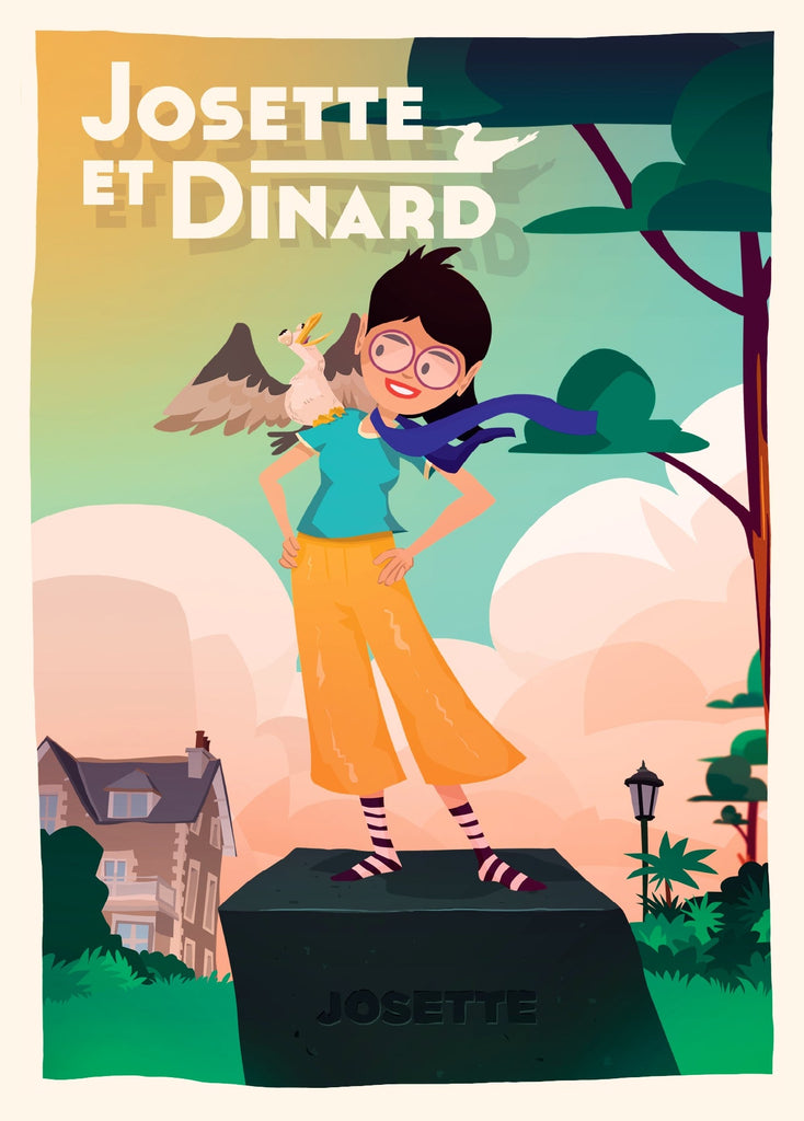 Chaussettes fantaisie Carte postale - Josette & Dinard Coton bio 1