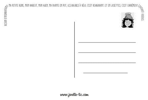 Chaussettes fantaisie Carte postale - Josette & la petite reine Coton bio 2