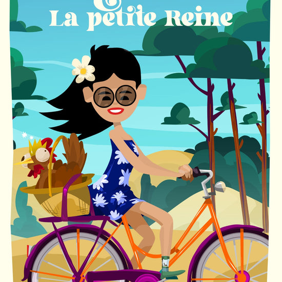 Chaussettes fantaisie Carte postale - Josette & la petite reine Coton bio 1