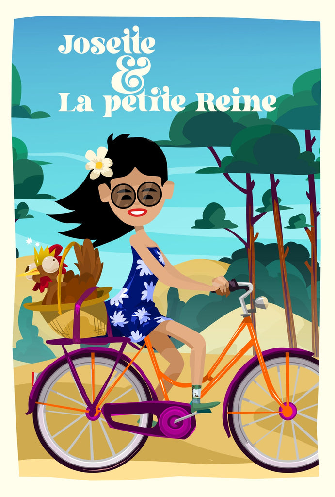 Chaussettes fantaisie Carte postale - Josette & la petite reine Coton bio 1