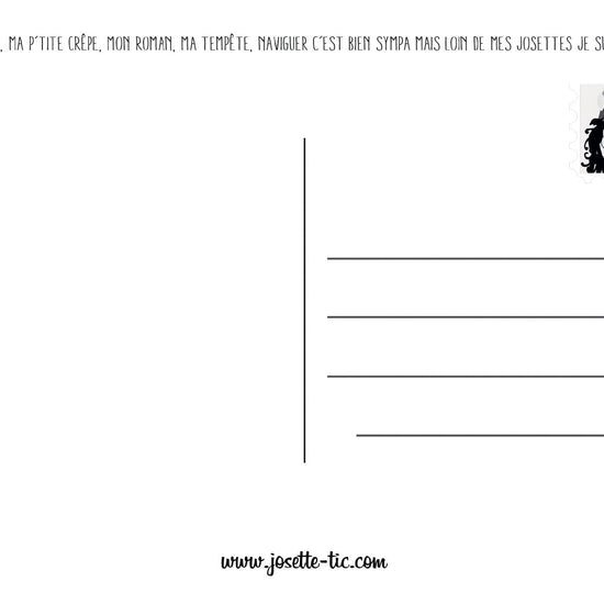 Chaussettes fantaisie Carte postale - Josette & la route du rhum Coton bio 2
