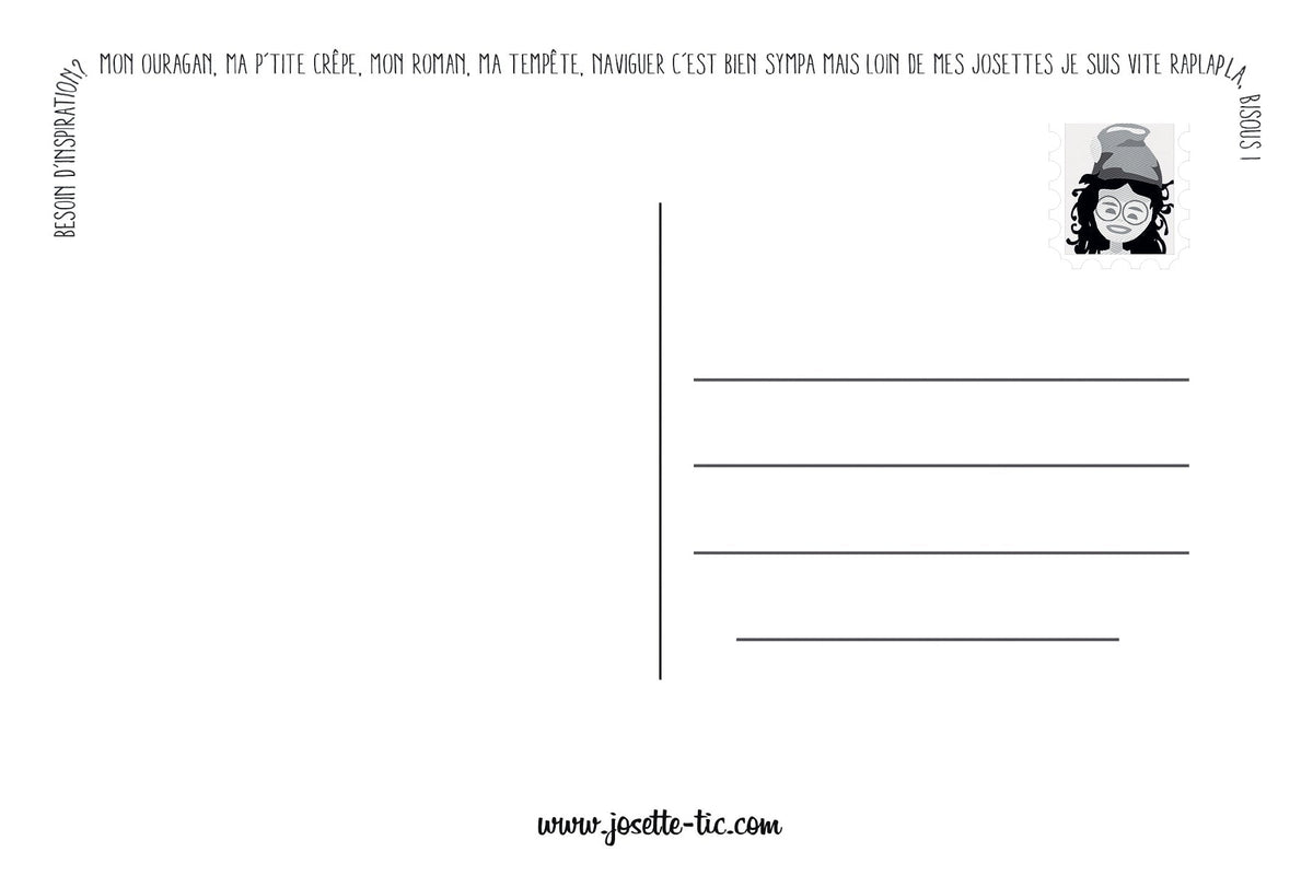 Chaussettes fantaisie Carte postale - Josette & la route du rhum Coton bio 2