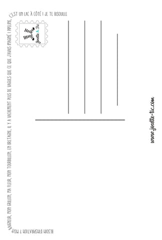 Chaussettes fantaisie Carte postale - Josette & le surf Coton bio 2