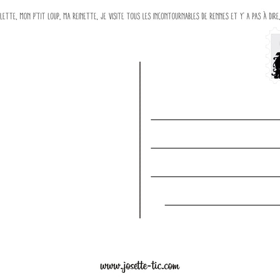 Chaussettes fantaisie Carte postale - Josette & Rennes Coton bio 2