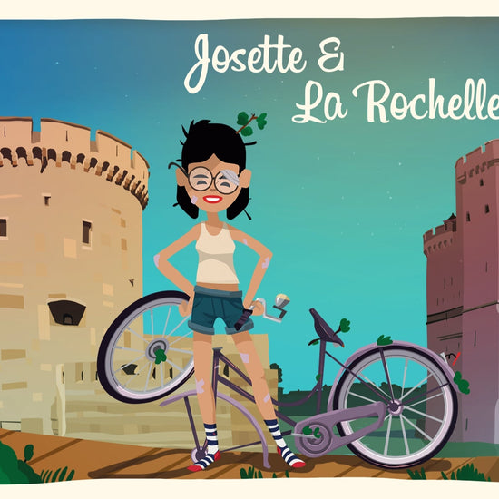 Chaussettes fantaisie Carte postale - La Rochelle Coton bio 1