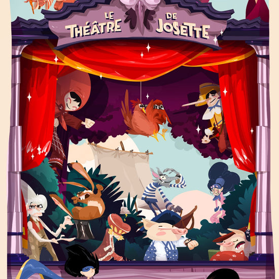 Chaussettes fantaisie Carte postale - LE THÉÂTRE DE JOSETTE Coton bio 1