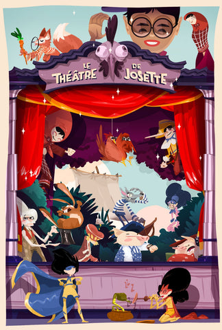 Chaussettes fantaisie Carte postale - LE THÉÂTRE DE JOSETTE Coton bio 1