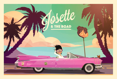 Chaussettes fantaisie Carte postale - On the road Coton bio 1